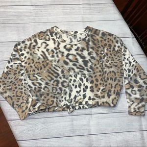 Express Leopard Print Top Size XS
